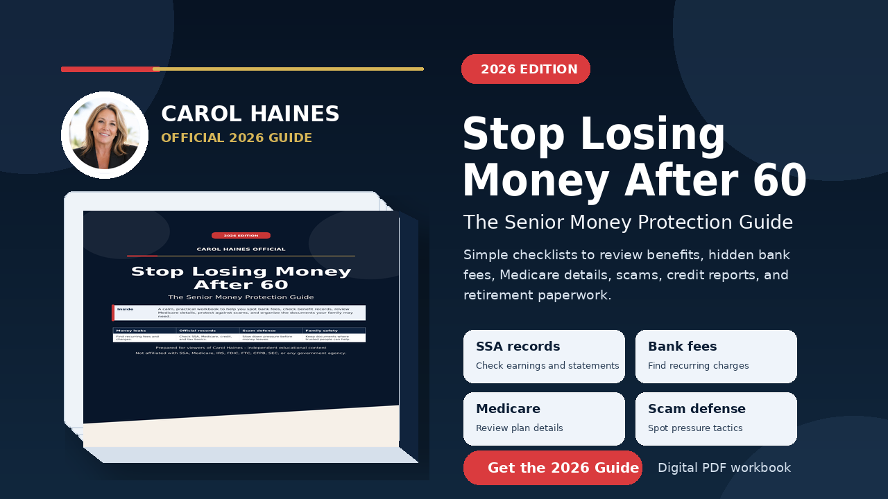 Stop Losing Money After 60 guide cover